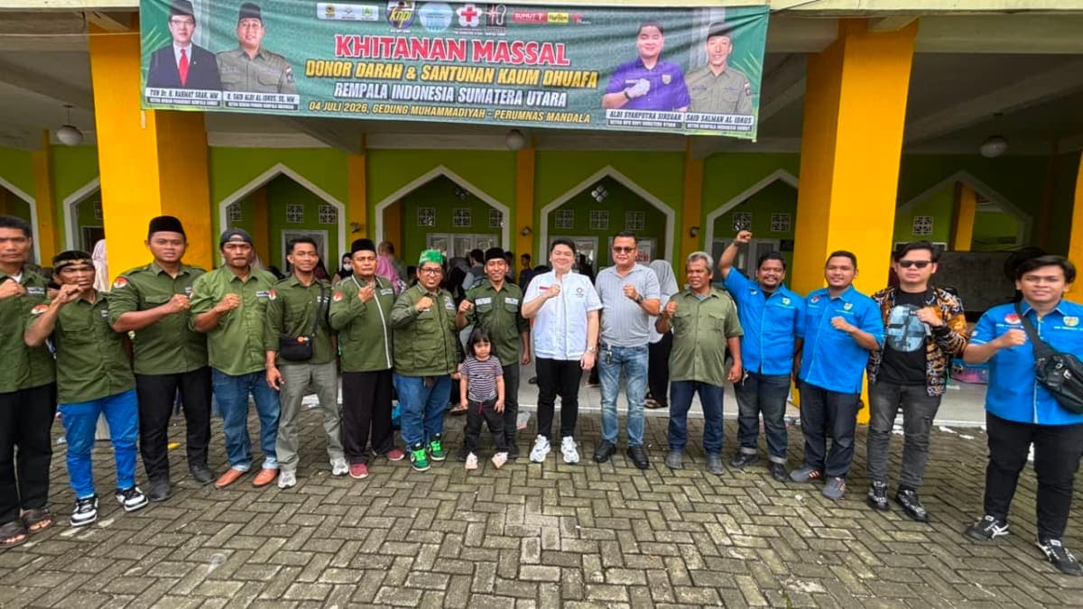 KNPI Sumut Bersama REMPALA Gelar Sunat Massal dan Bakti Sosial, Layani Ratusan Peserta di Kota Medan
