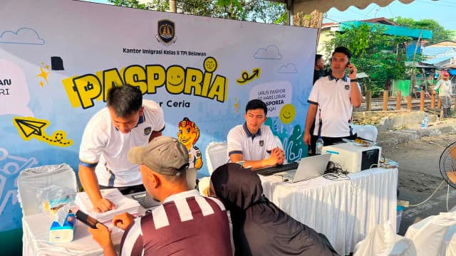 Imigrasi Belawan Hadir di Car Free Day, Program Pasporia Permudah Warga Urus Paspor di Hari Libur